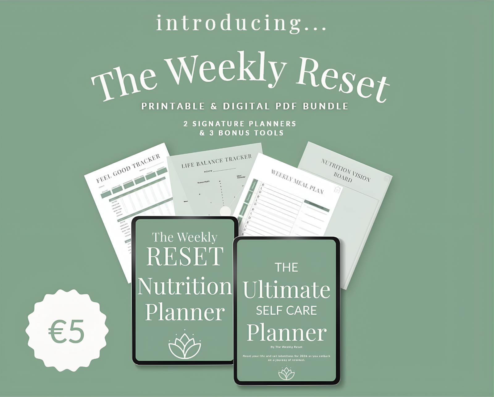 Introducing The Weekly Reset printable and digital PDF bundle