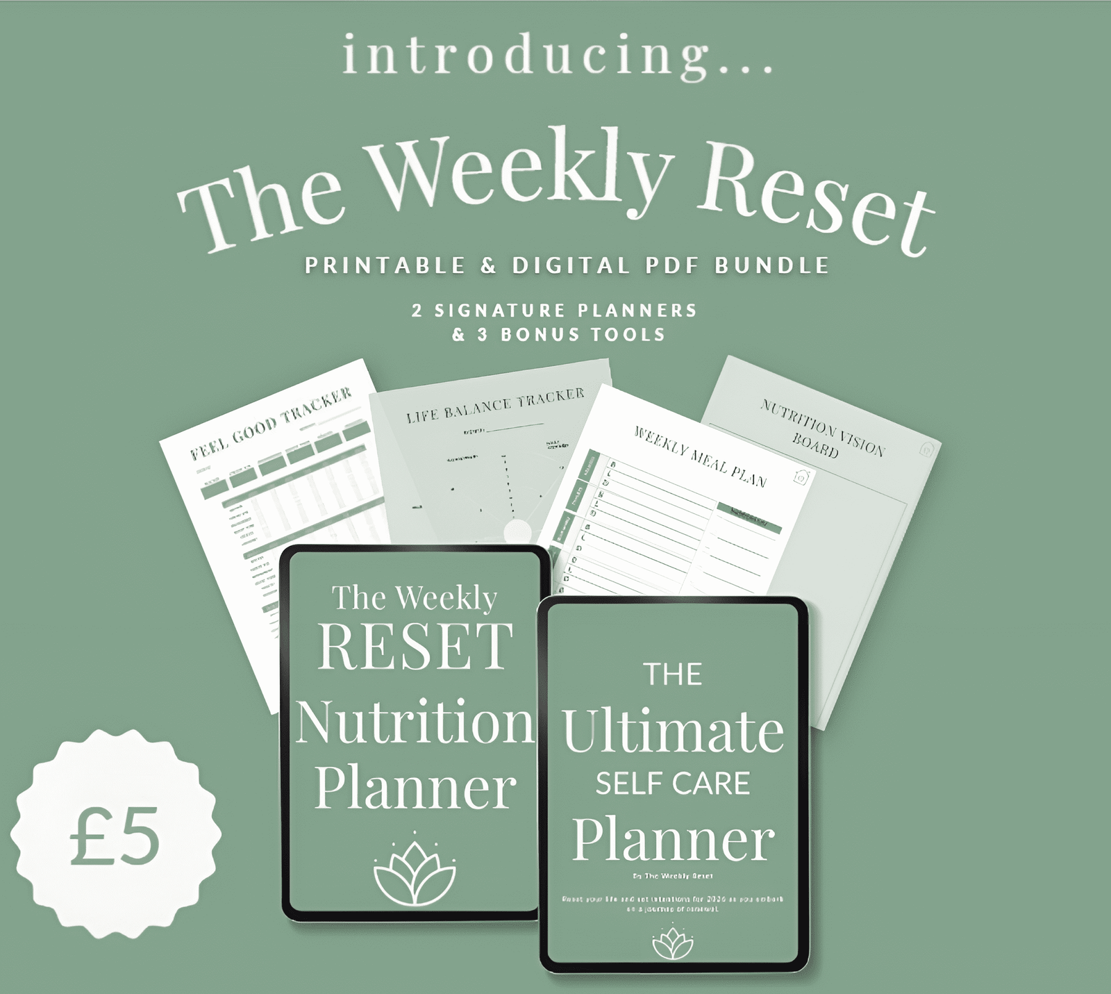 Introducing The Weekly Reset printable and digital PDF bundle