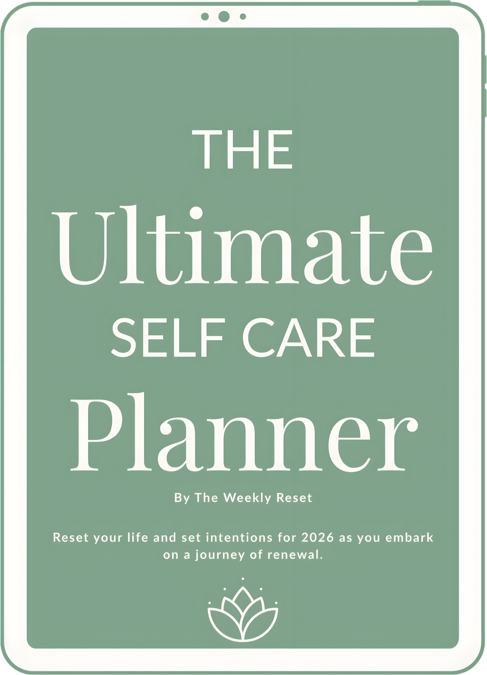 iPad mockup of The Weekly Reset planner